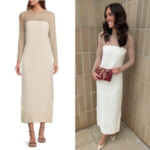 Antonio Melani x Elizabeth Damrich Babe Mesh Crepe Soutache Full Length Dress